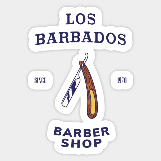 LOS BARBADOS barber shop Sticker by Binooo